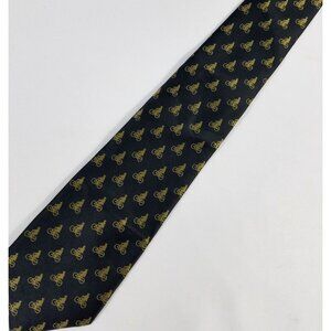 Michael Collins Irish Whiskey Mens Necktiie With Gold Bicycle Pattern Tie